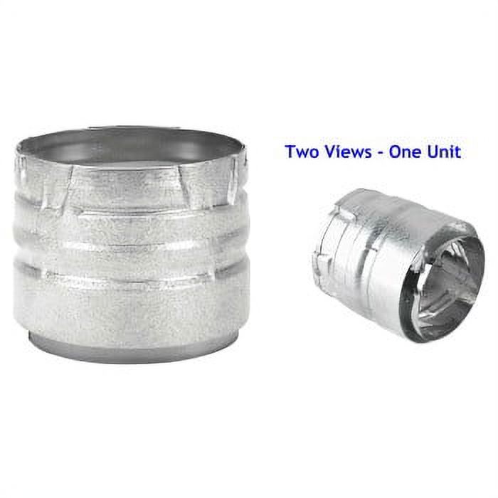 1PC DuraVent Wood Pellet Stove Vent Pipe Adapter, Galvanized Finish 4"