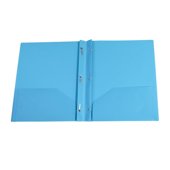 1PC Durable Plastic Pocket Folders with Metal Prongs, Lightweight Paper File Organizer Folders for Office Daily Use