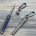 thumbnail image 1 of 1PC EDC Titanium Sealed Waterproof Box Storage Bottle Toothpick Holder Ear Pick Spoon Earpick Keychain Key Chain Ring Tool Set, 1 of 6