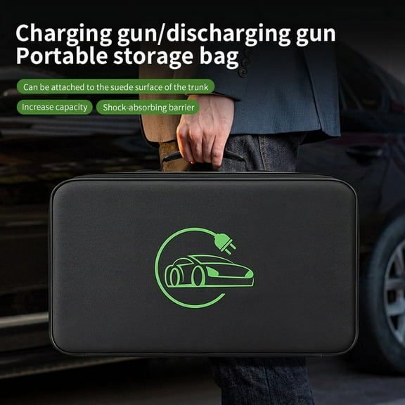 1PC EV Charger Cable Organizer Bag.Storage & Organizer for Cords, Hoses, Electric Car Charger Case.Portable Storage Bag for Electric Vehicle Charging Accessories