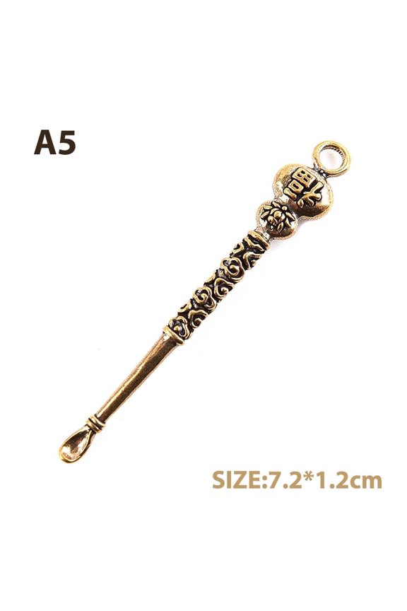 1PC Ear Spoons Brass Portable Ear Cleaning Tool Curette Cleaner Keychain Pendant