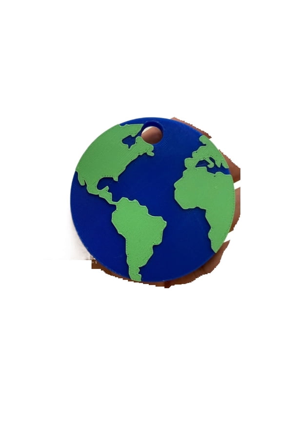 1PC Earth Keychain 3D Printing