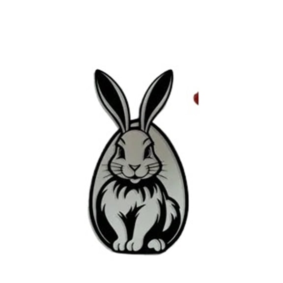 1PC Easter Bunny 2D Art 3D Printing Gift