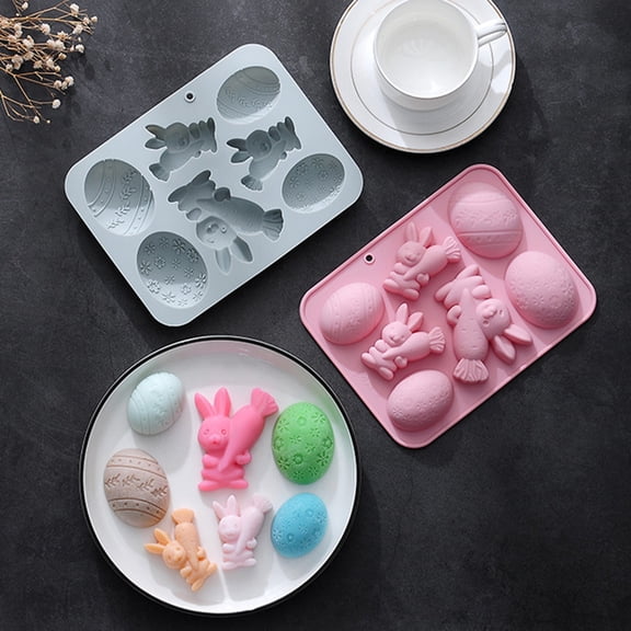 1PC Easter Bunny Cake Mold Dessert Molds Silicone Mold For Candy Making Blue
