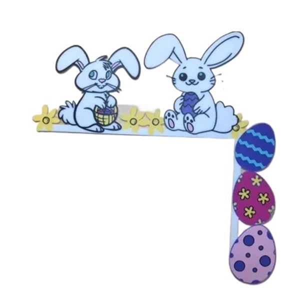 1PC Easter Bunny Corner Decoration 3D Printing Gift