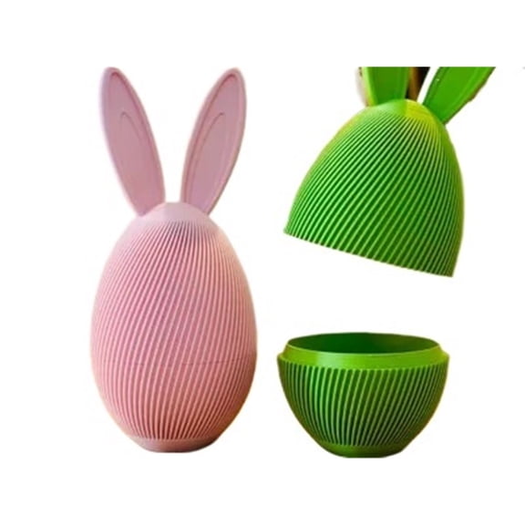 1PC Easter Bunny Ears Surprise Egg Box 21cm 3D Printed Gift