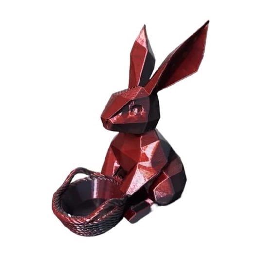 1PC Easter Bunny Egg Basket (No Support Needed) 3D Printed Gift
