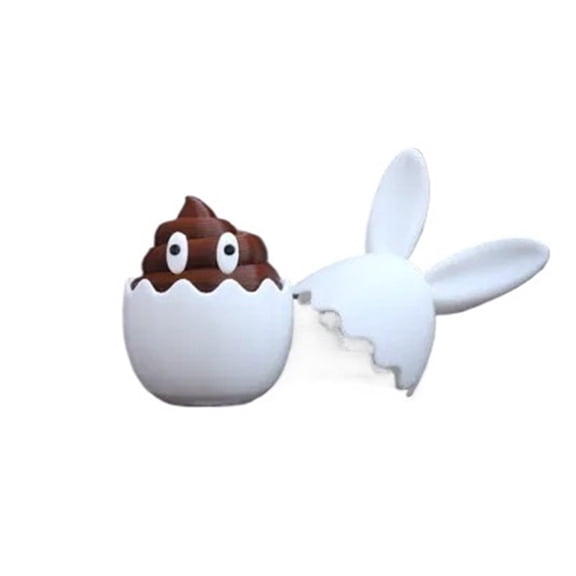 1PC Easter Bunny Surprise Egg, filled with piles of poop 3D printed gifts
