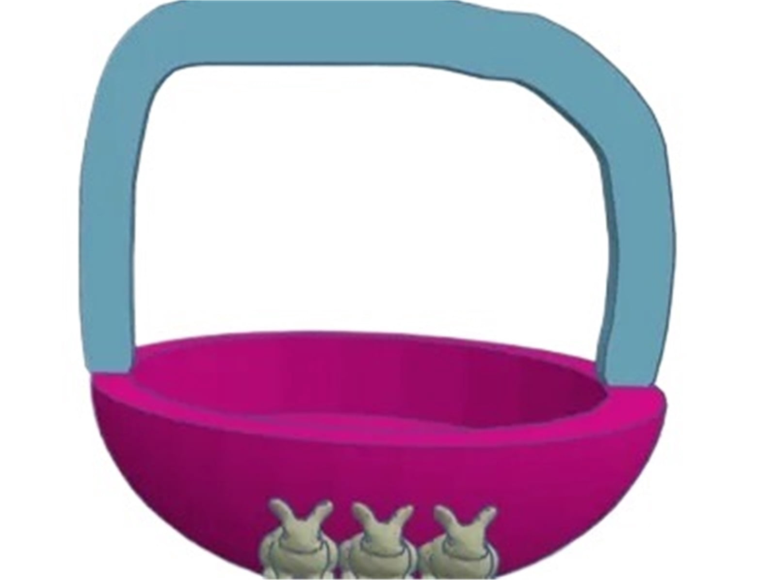 1PC Easter Egg Basket 3D Printed Gift