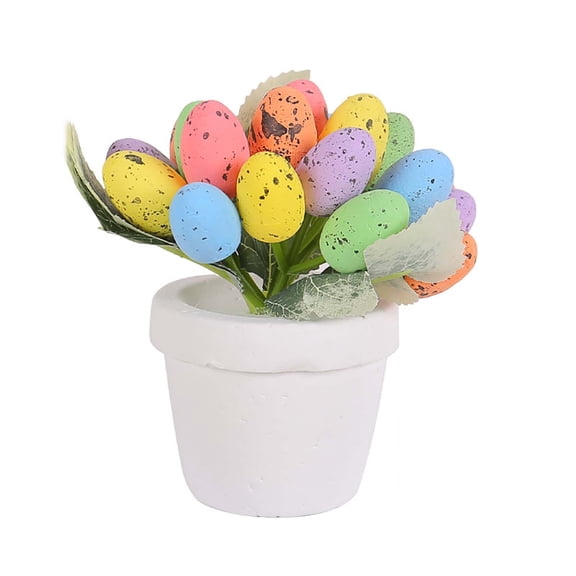 1PC Easter Potted Figurine Plastic Decorative Ornaments Home Decor Accents For Kids Room Decor (Color8)