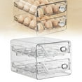 thumbnail image 1 of 1PC Egg Holder for Fridge, Egg Container for Refrigerator, Stackable Egg Storage Container, Egg Fresh Storage Box for Fridge, 2Layers Egg Tray, Clear Egg Organizer, BPA Free, 7.87*6.5*5.51Inch, 1 of 9