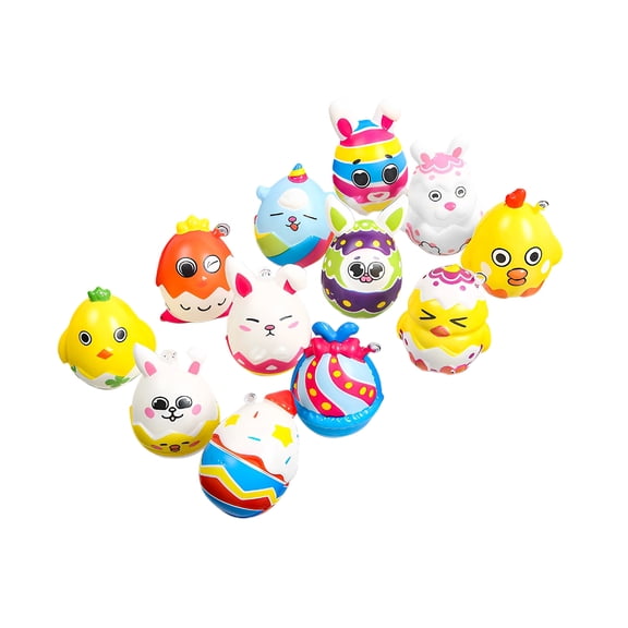 1PC Egg Squishy Gel Filled Slow Rising Stress Relief,Fidget PU Foam Cartoon Chick Sensory Squeeze Anxiety Calming Hand Squishy for Adults Random and Party Favors，As Show