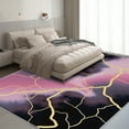 thumbnail image 1 of 1PC Electric Pink and Black Cracked Clouds Area Rug Local Carpet, Lightweight Washable Easy-to-Clean Carpet Mat Festival Gift, Suitable for Living Room, Bedroom, Dining Room, Office, Balcony, Room Ac, 1 of 8