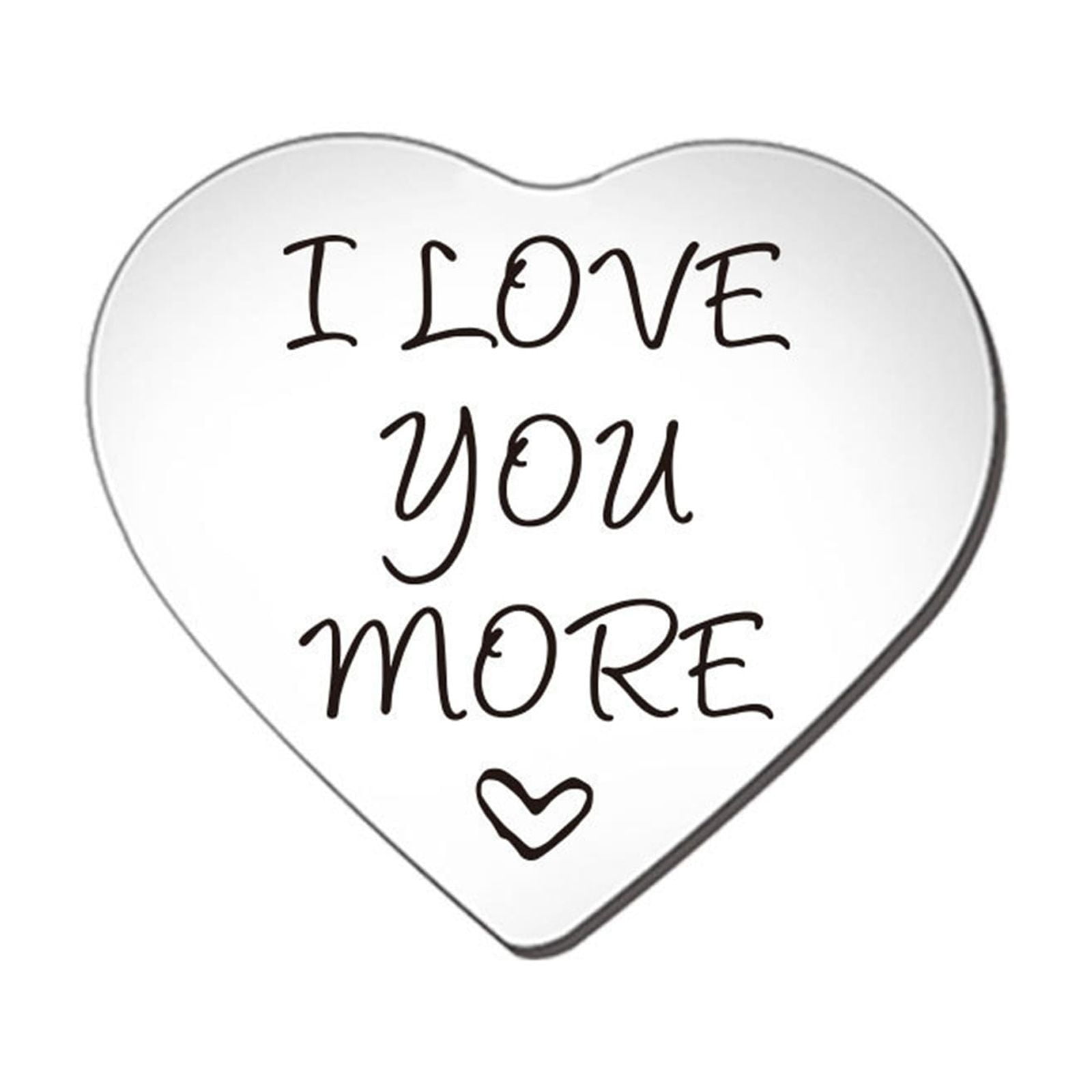 1PC Encouraging Words Stainless Steel Heart Shaped Keepsake