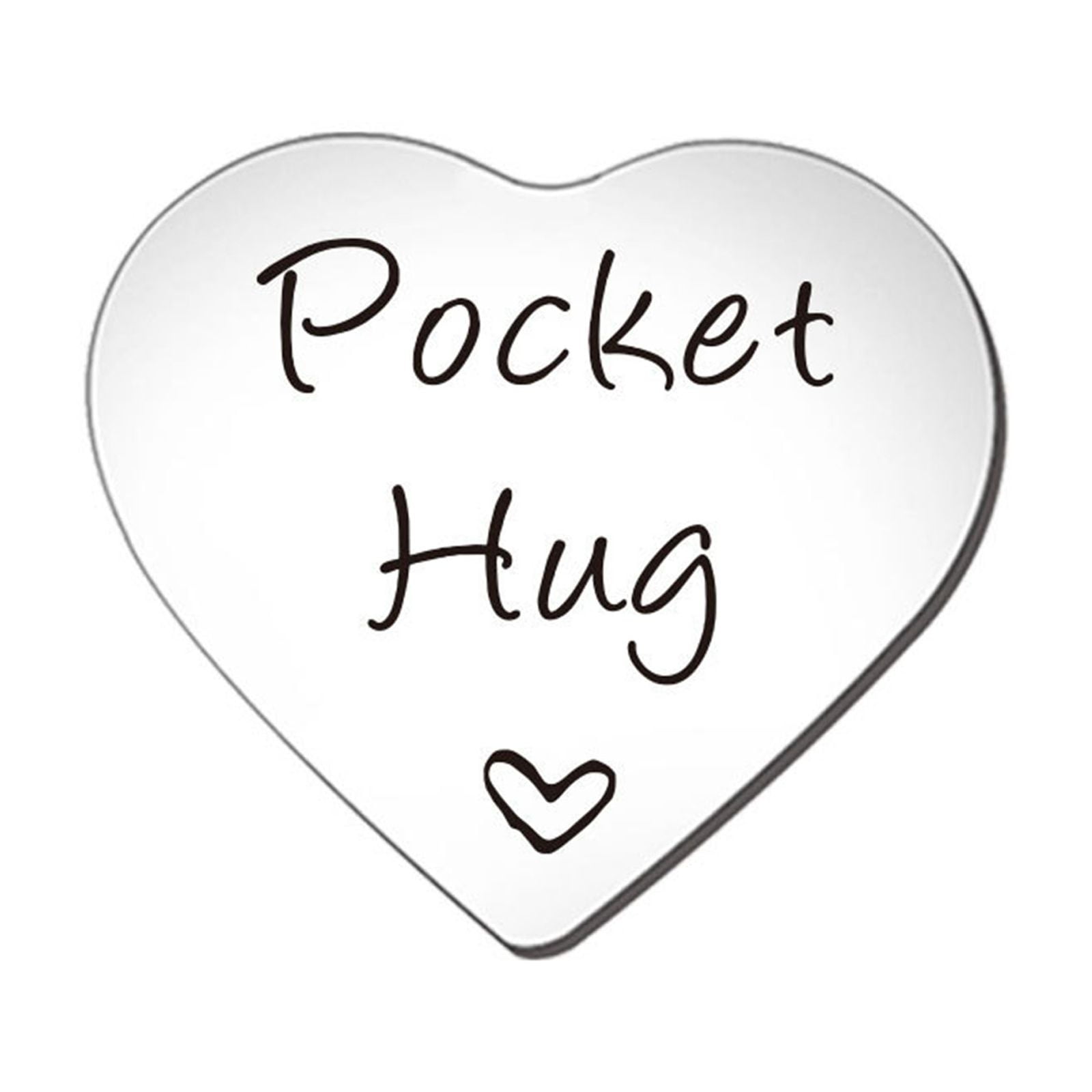 1PC Encouraging Words Stainless Steel Heart Shaped Keepsake