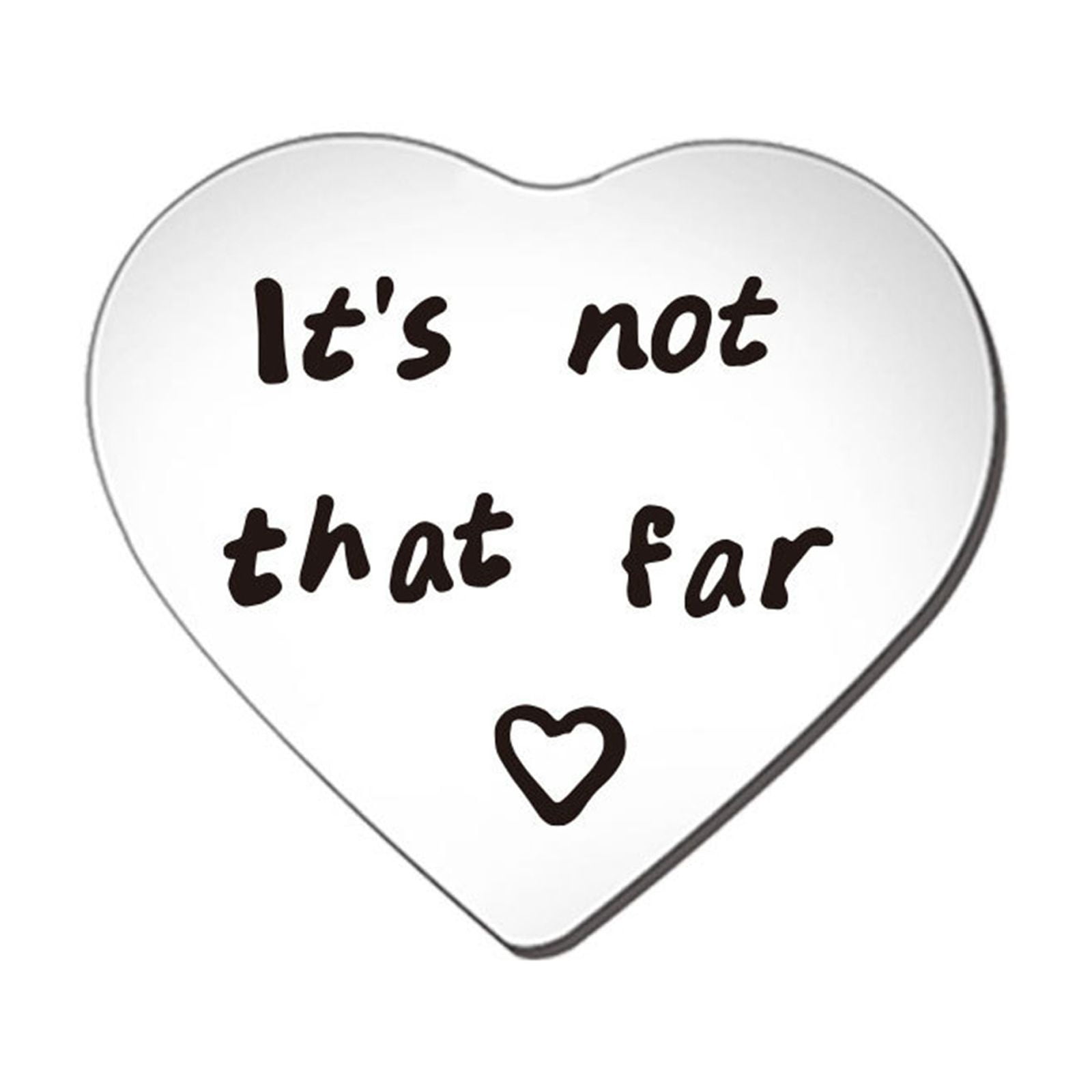 1PC Encouraging Words Stainless Steel Heart Shaped Keepsake