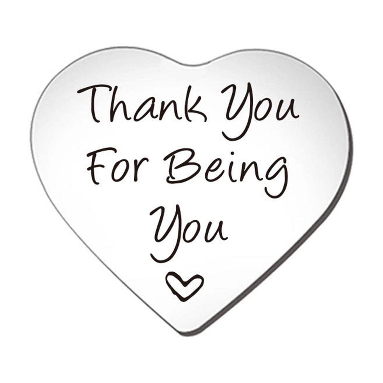 1PC Encouraging Words Stainless Steel Heart Shaped Keepsake