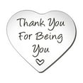 1PC Encouraging Words Stainless Steel Heart Shaped Keepsake