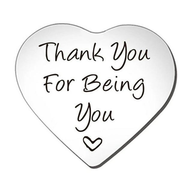 1PC Encouraging Words Stainless Steel Heart Shaped Keepsake Motivational Quotes Love Family