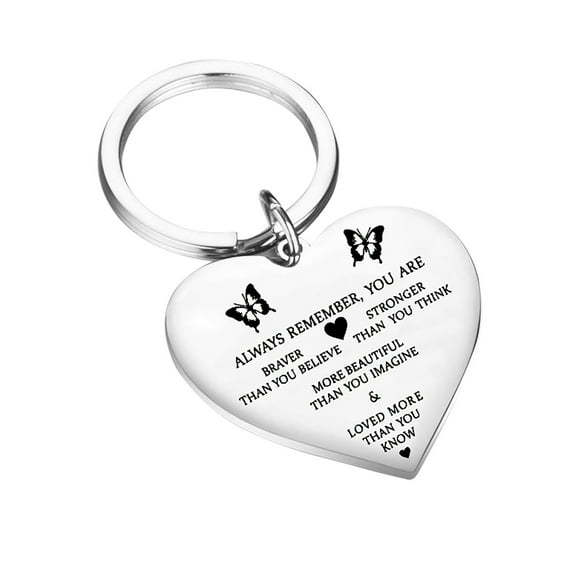 1PC Engraving Stainless Steel Keychain Mother's Day Gift Keychain Gift