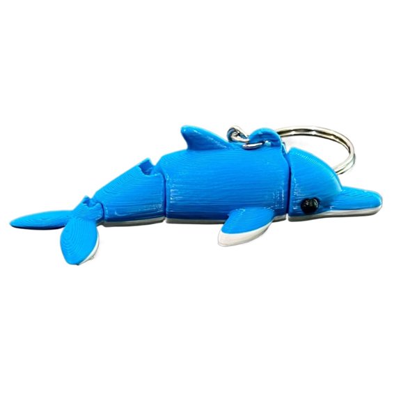 1PC Environmental Protection- Dolphin Keychain 3D Printing
