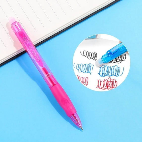 1PC Erasable Gel Pens, 0.5mm Retractable Fine Point Heat Erasable Marking Pen Smooth Writing Fabric Markers for Sewing Drawing Writing Planner, Light pink Ink