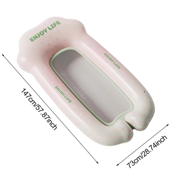 1PC Ergonomic Inflatable Pool Floats, Lounge Chair Mesh Support Water Bed Floating Hammock for Pool Party Summer