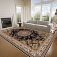 thumbnail image 1 of 3'x5' hallway carpet runner non-slip carpet runners area rug bedroom under queen bed outdoor area rug rust area rug, 1 of 10