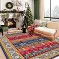 thumbnail image 1 of 6.5'x10' carpet runners room carpet bedroom high pile area rug machine washable area rug mid century modern area rug, 1 of 10