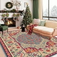 thumbnail image 1 of 1PC Ethnic Region Carpet Local Carpet, Lightweight Washable Easy-to-Tidy Rug Mat Festival Gift, Suitable for Living Room, Bedroom, Dining Room, Office, Balcony, Room Accessones, 1 of 8