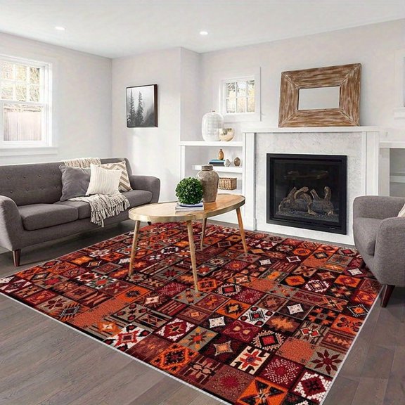 6.5'x10' non slip rug arcade rug afghan rug area rug machine washable bath mats for bathtub
