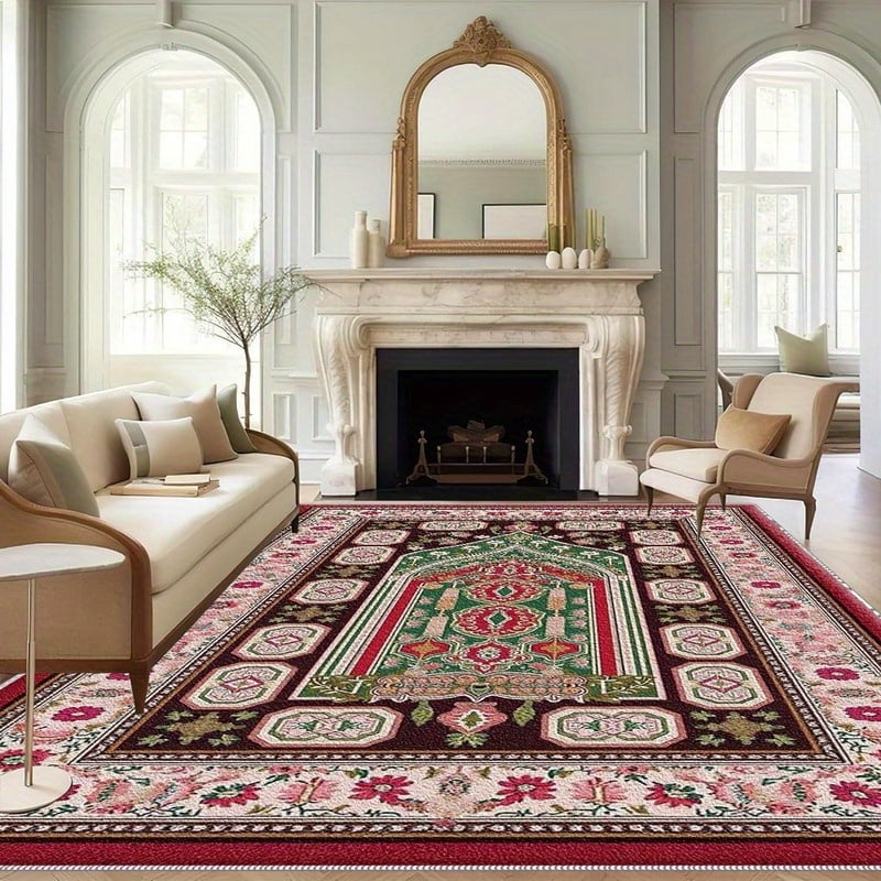Local Rug Store 1PC Ethnic Style Area Rug Local Rug, Lightweight Washable Easy-to-Tidy ...