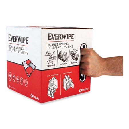 1PC Everwipe Heavyweight Blue Wiper, 1-Ply, 9 x 12, Unscented, Blue, 200/Roll, 4 Rolls/Carton