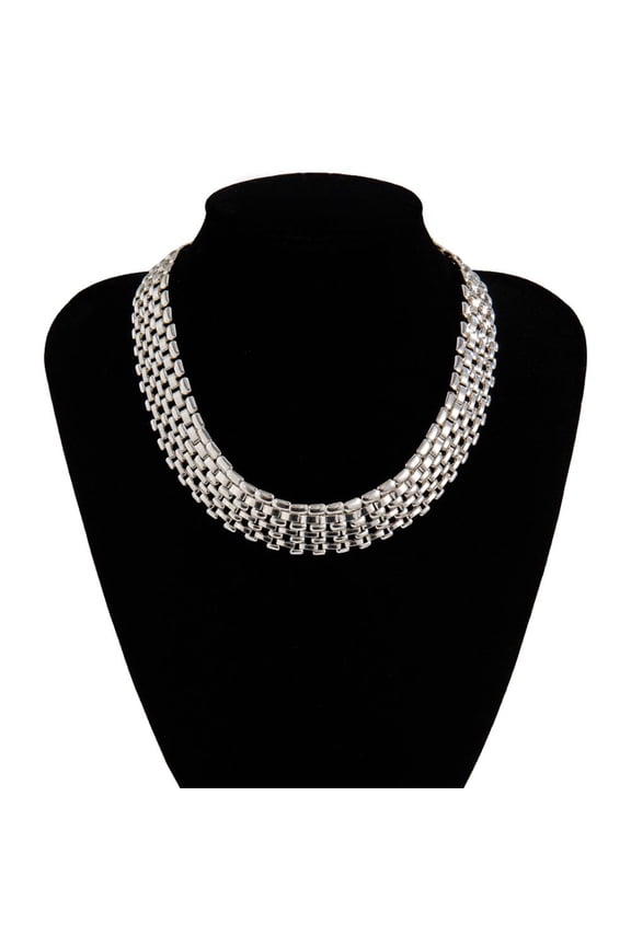 1PC Exaggerated Cuban Chunky Thick Chain Necklace Women High Quality Big Iron Metal Silver Color Necklace Neck Jewelry Steampunk Men YSX