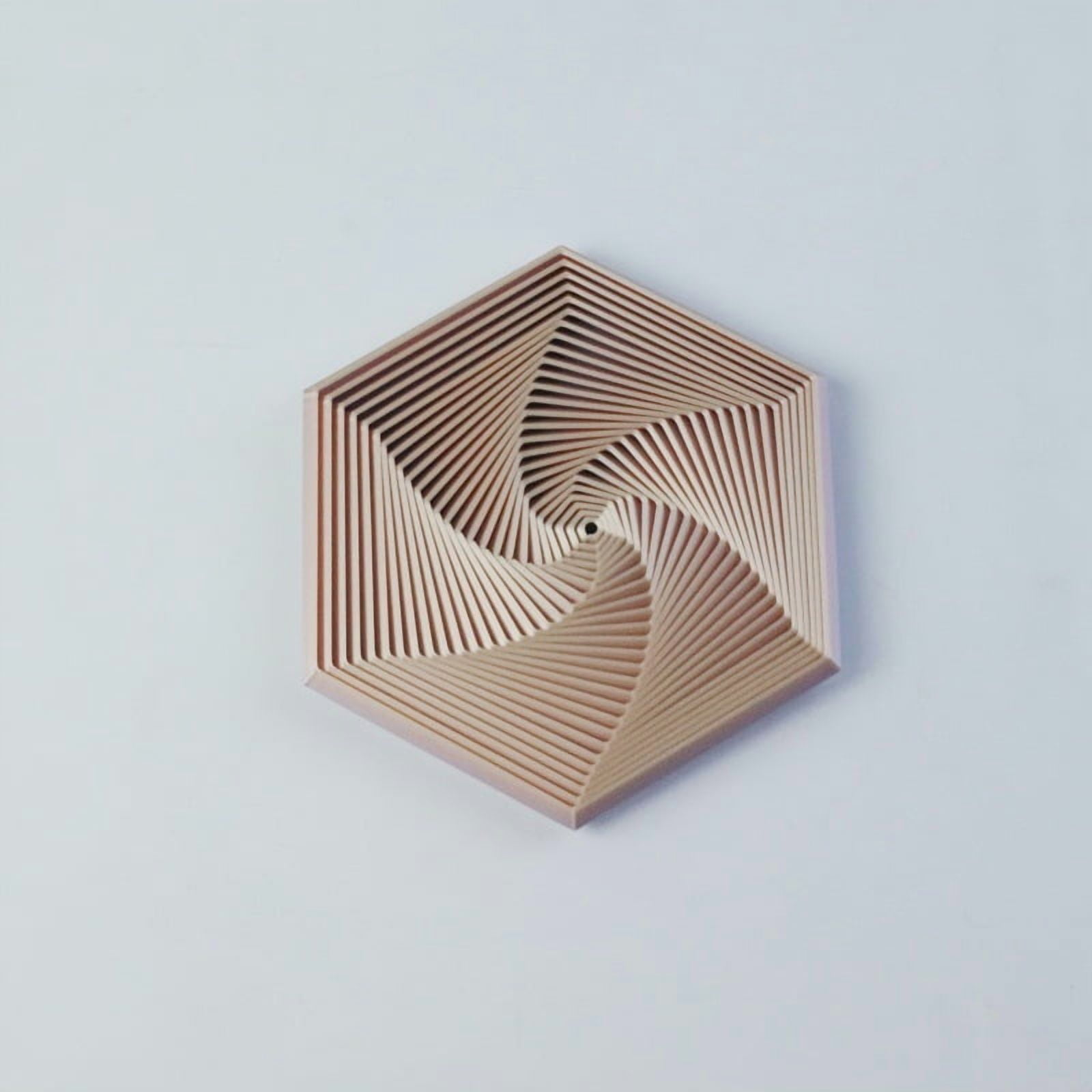 1PC FLESHCOLOR 8CM 3D printed hexagonal decompression artifact, Fractal Fidget Hexagon creative trendy
