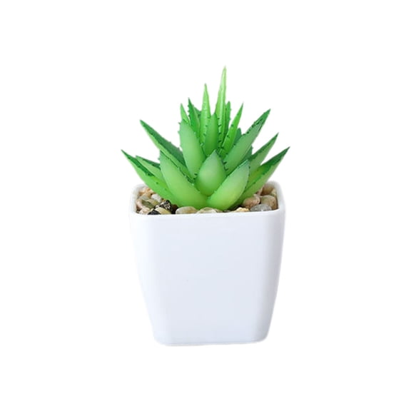 1PC Fake Succulents Plants, Artificial Potted Faux Plant for Home Office Bathroom Desk Shelf Decor, Faux Flora with Realistic Greenery for Windowsills