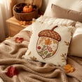 thumbnail image 1 of 1PC Fall Botanical Pillow Cover, 18" Thanksgiving Throw Cushion Case with Maple Leaves Patterns, Rustic Autumn Home Decor for Couch & Sofa (Inserts Not Included), 1 of 7