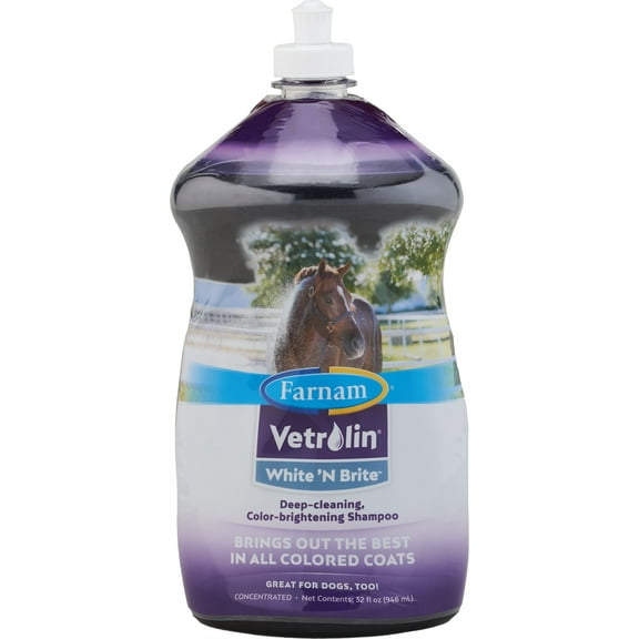 1PC Farnam White 'N Brite Horse Shampoo 32 Oz.