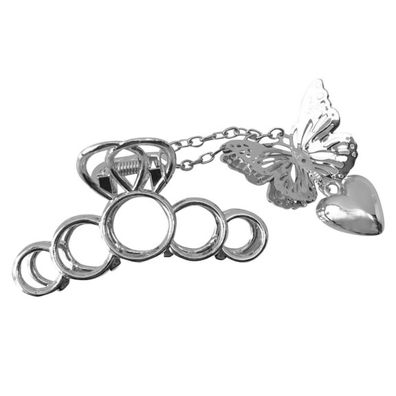 Up to 65% 1PC Fashion silver Butterfly Love Pendant Hair Claw Clips for Women Hair Clips for women-beautiful0721