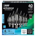 thumbnail image 1 of 1PC Feit Electric Feit Electric CFC60950CAFIL6 Enhance Dimmable LED Bulb, Clear, 5.5 W, 1 of 1