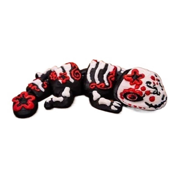 1PC Festive Skeleton Lizard 3D Print