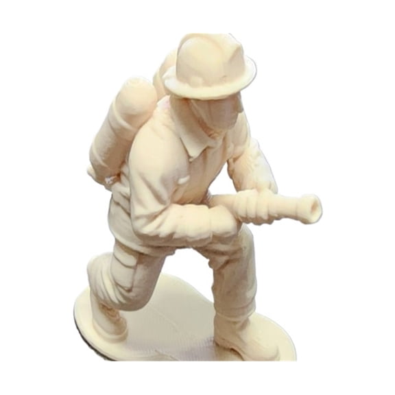 1PC Firefighter Miniature Model Statue 3D Printing