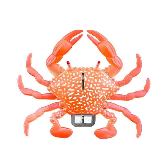 1PC Fishing Lure, Soft Crab Lure with Lead Head Hook, Floating Saltwater Lure for Snapper Grouper Fishing, 8 inch/22g Artificial Bait for Sea Fishing