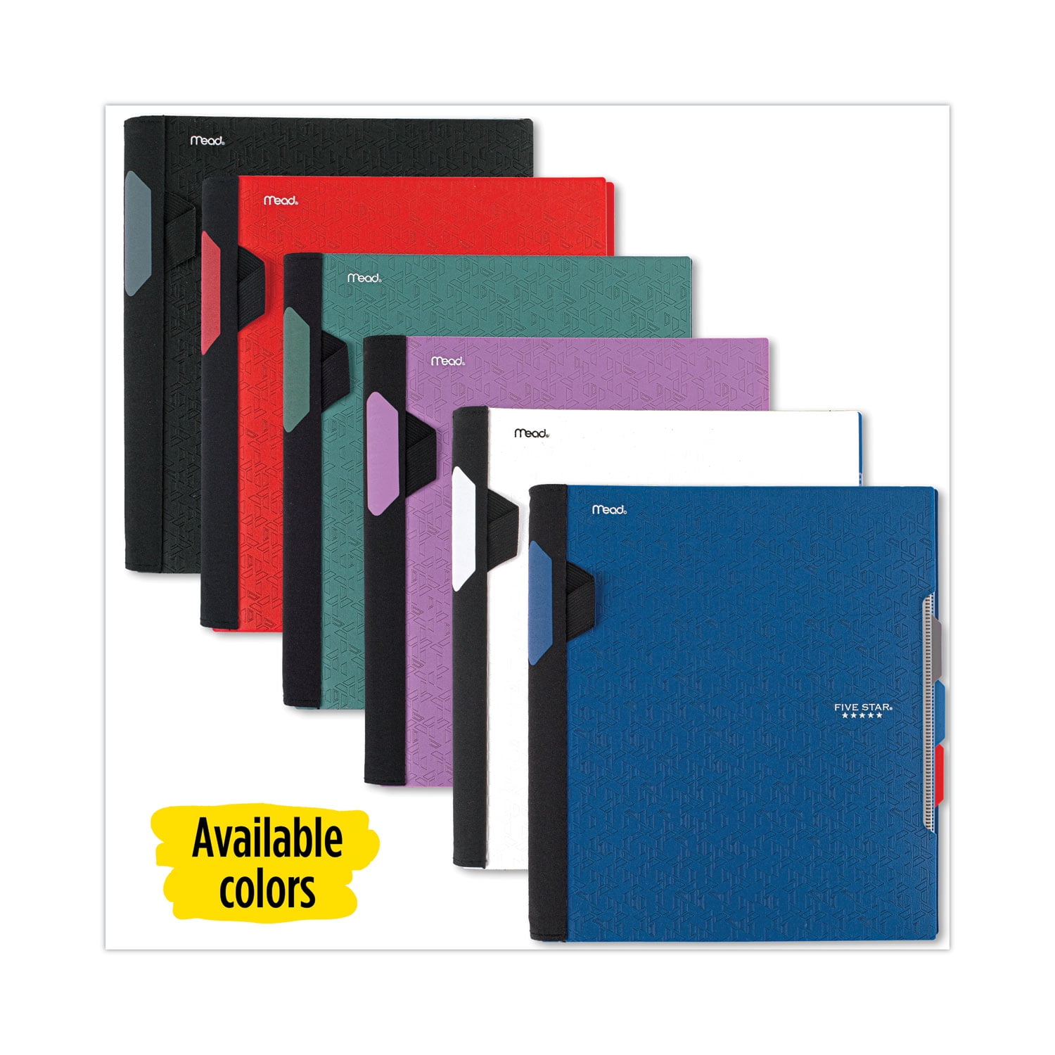 1PC Five Star Advance Wirebound Notebook, Six Pockets, 3-Subject, Medium/College Rule, Randomly Assorted Cover Color, (150) 11 x 8.5 Sheets