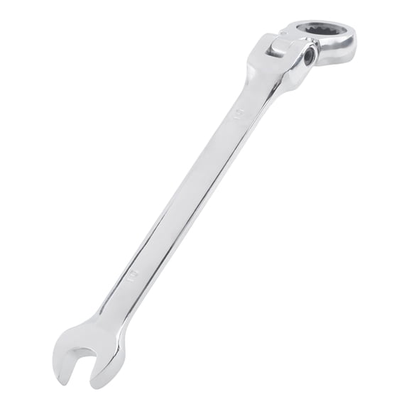 1PC Flexible Head Ratchet Metric Spanner Open End And Ring Wrenches Tool 10mm
