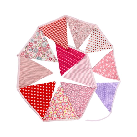 ibasenice Pennant Banner Multicolor Cotton for Party Decorating 1Pc