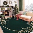 thumbnail image 1 of 1PC Floral Green Area Rug Local Carpet, Lightweight Washable Easy-to-Tidy Carpet Mat Festival Gift, Suitable for Bedroom, Living Room, Dining Room, Office, Hallway, Room Accessones, 1 of 8