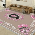 thumbnail image 1 of 1PC Floral Pattern Area Rug Local Carpet, Lightweight Washable Easy-to-Tidy Carpet Mat Festival Gift, Suitable for Living Room, Bedroom, Dining Room, Bathroom, Office, Room Accessones, 1 of 8