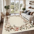 thumbnail image 1 of 1PC Floral Border Area Rug Local Carpet, Lightweight Washable Easy-to-Manage Carpet Mat Festival Gift, Suitable for Living Room, Bedroom, Dining Room, Office, Balcony, Room Accessones, 1 of 8