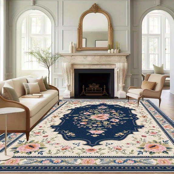 5.3'x7.5' area carpet outside carpet aztec area rug big area rug washable area rug